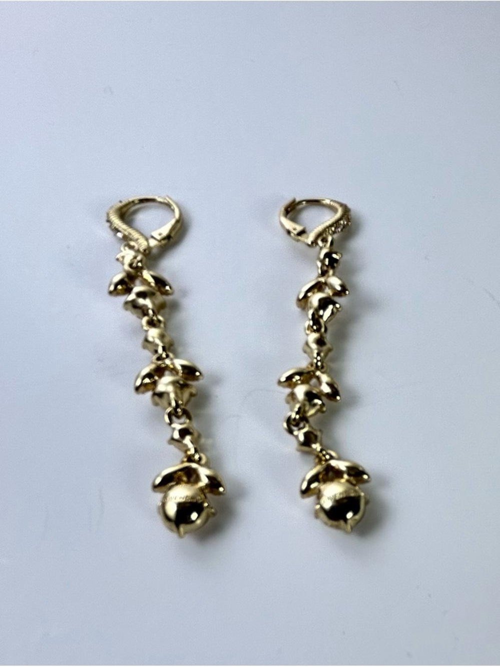 Givenchy Crystal Linear Drop Earrings, Elegant Gold - Picture 7 of 7